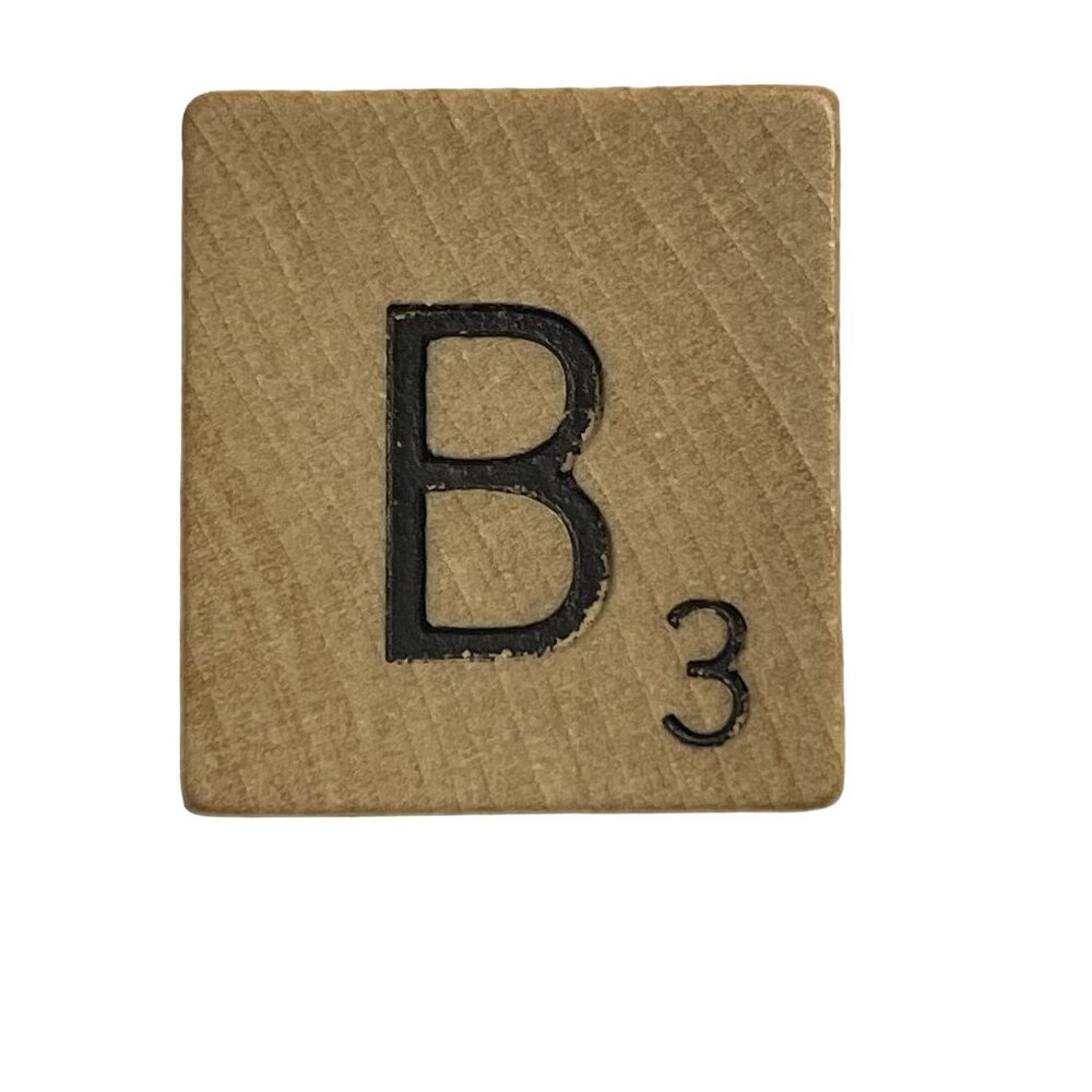 Scrabble Game Piece Letter B Replacement Wood Tile Genuine Standard Edition mq